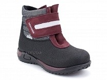 11-531-1 Скороход (Skorohod), ботинки демисезонные утепленные, байка, гидрофобная кожа, серый, черный в Москве
