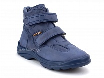 211-22 Тотто (Totto), ботинки демисезонные утепленные, байка, кожа, синий. в Москве