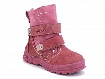 215-96,87,17 Тотто (Totto), ботинки детские зимние ортопедические профилактические, мех, нубук, кожа, розовый. в Москве