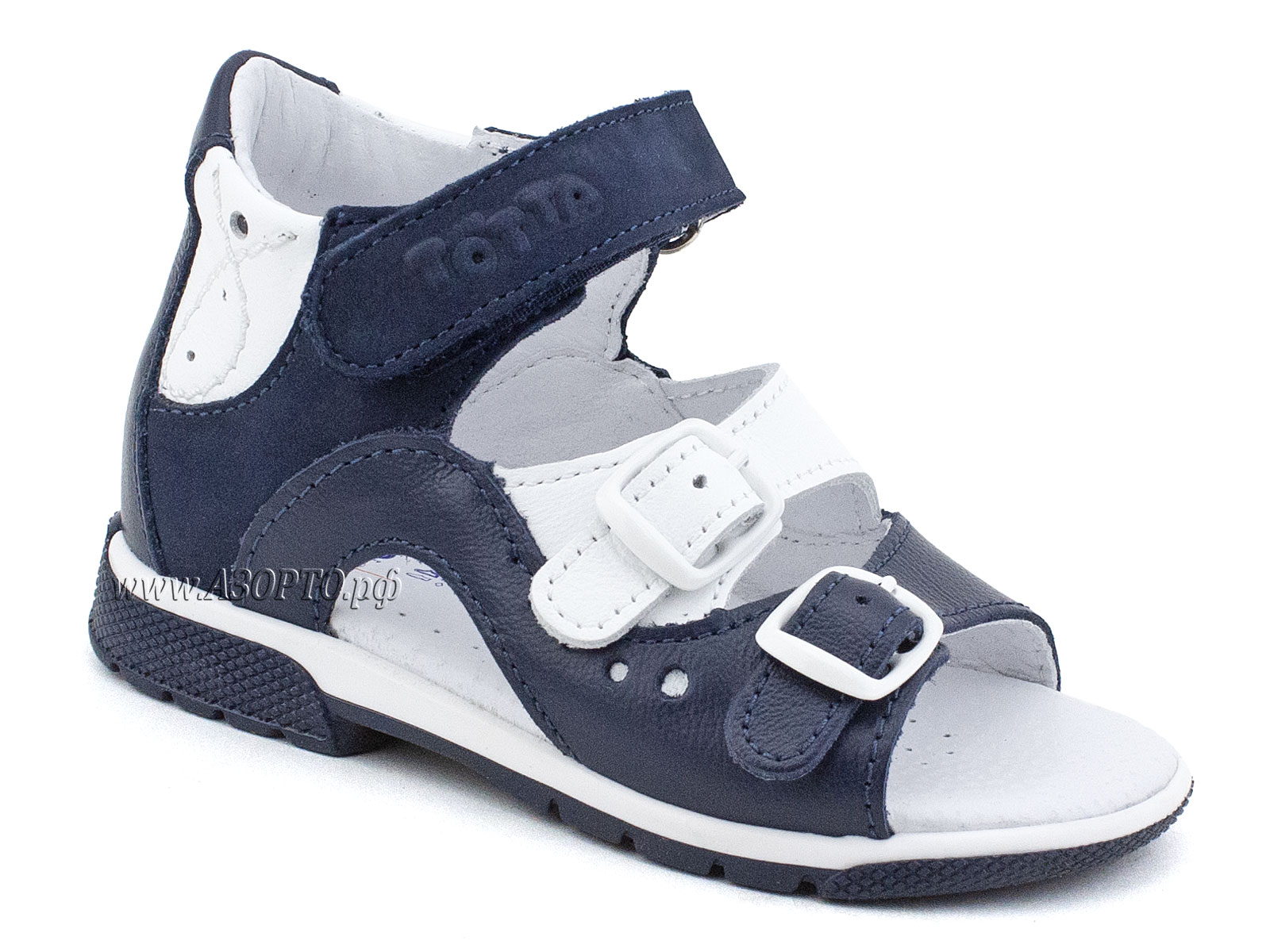 027_1-2,12,99-Тотто-(Totto)-сандалии-открытые,-кожа,-синий,-белый(1)