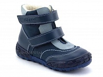 133-3,13,09 Тотто (Totto), ботинки детские ортопедические профилактические, байка, кожа, нубук, темно-синий. в Москве