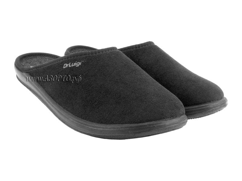 PU-01-01-90 Доктор Луиджи (Dr Luigi), Домашние ортопедические тапочки, текстиль, черный (1) PU-01-01-90 Доктор Луиджи (Dr Luigi), Домашние ортопедические тапочки, текстиль, черный (1)