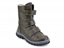 207з (31-40) Аквелла (Akwella), ботинки зимние ортопедические с высоким берцем, натуральная шерсть, кожа, тёмно-зелёный в Москве