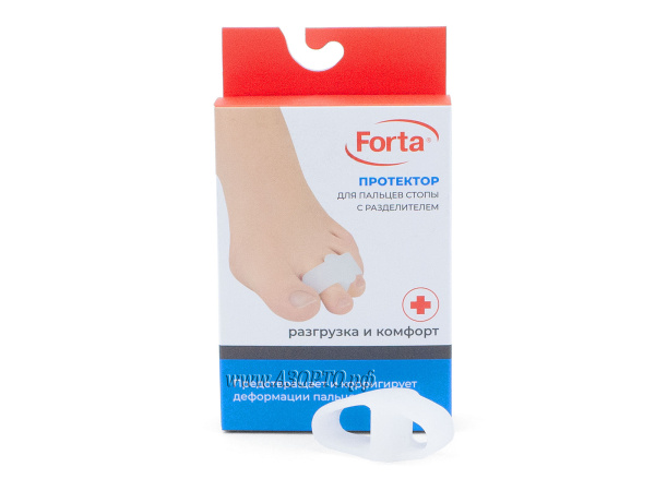202C БЕЛ. Орто.Ник (Ortonik) Протектор для пальцев стопы с межпальцевым разделителем (2)