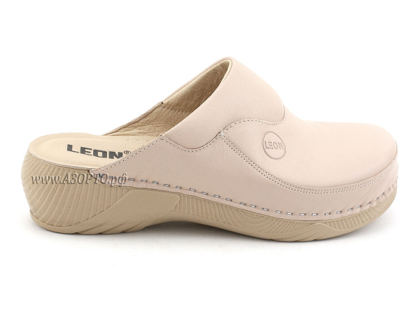 3100PDR-Леон-(Leon),-сабо-для-взрослых-ортопедические,-кожа,-бежевый(2)