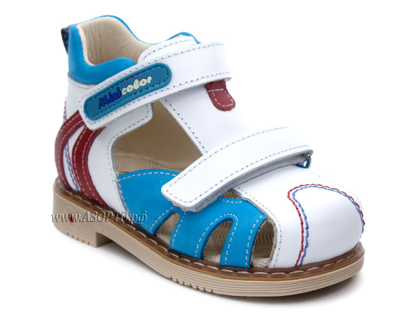 532-18-Миниколор-(Minicolor),-сандалии-детские-закрытые-профилактические