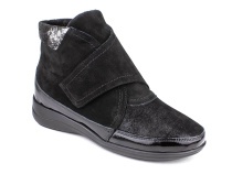 200233  Сурсил-Орто (Sursil-Ortho), ботинки для взрослых, черные, нубук, стрейч, кожа, полнота 7 в Москве