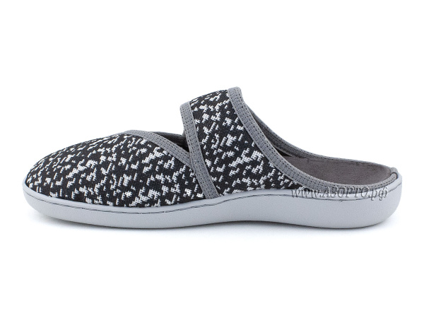 LM-808,005-Луомма-(Luomma),-домашние-ортопедические-тапочки,-текстиль,-черный,-белый,-полнота-9(3)