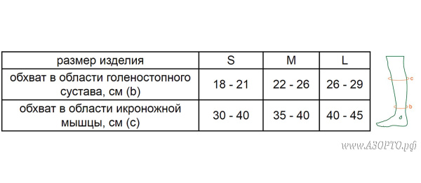 ORTO-610-Чулки-размер ORTO-610-Чулки-размер