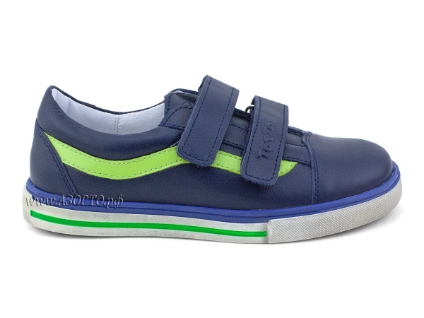 2446-2,064-Тотто-(Totto)-кроссовки-детские-ортопедические-профилактические,-кожа,-джинс,-лайм(2)