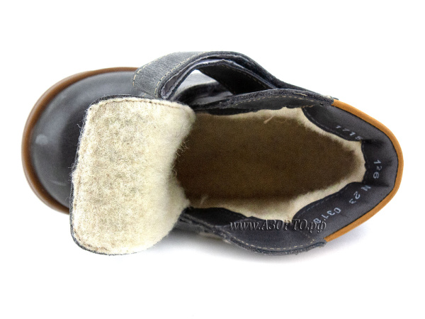 126(2)-41,64-Тотто,-ботинки-демисезонные-утепленные,-байка,-серый(2)