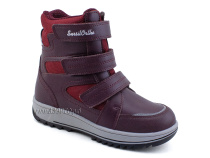 А45-132 Сурсил (Sursil-Ortho), ботинки подростковые зимние ортопедические с высоким берцем, натуральныя шерсть, кожа, бордовый в Москве