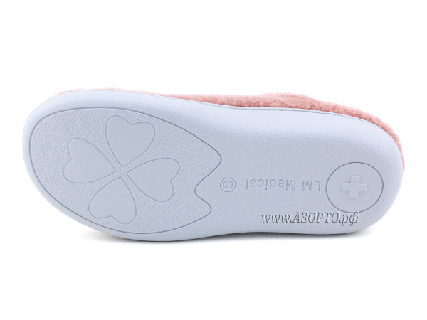 LM-803.022D Луомма (Luomma), домашние ортопедические тапочки, натуральная шерсть, вереск (5)