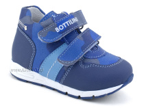 BL-209(3) Боттилини (Bottilini), полуботинки  детские  ортопедические профилактические, кожа, синий в Москве