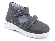 0228-821 Тотто (Totto), туфли детские ортопедические профилактические, кожа, серый в Москве