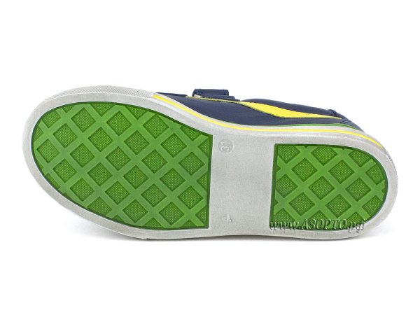 2446-2,65-Тотто-(Totto)-кроссовки-детские-ортопедические-профилактические,-кожа,-синий,-лимон(5)