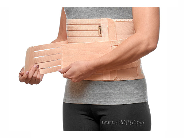 ДР-122 Орто.Ник (Ortonik) Бандаж послеродовый с мягкой панелью и дополнительной стяжкой, бежевый (3)