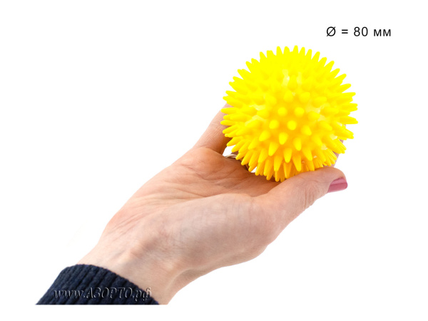 L0108-Ортосила-Мяч-массажный,-желтый,-диаметр-80-мм(2)