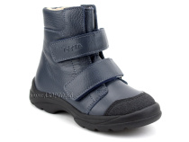 338-712 Тотто (Totto), ботинки детские утепленные ортопедические профилактические, кожа, синий в Москве