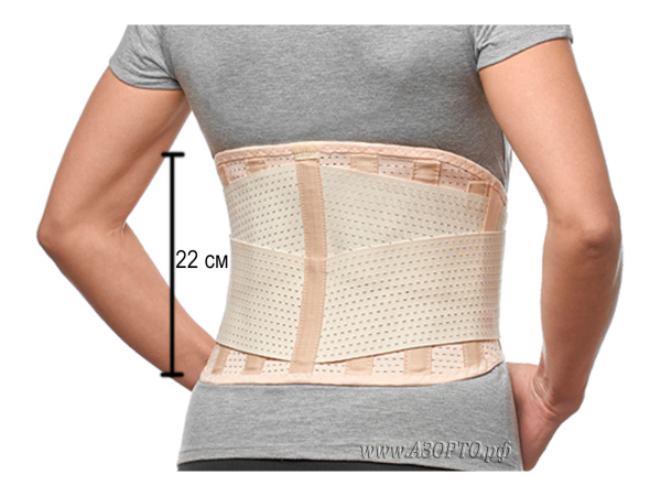 ПР-312УС БЕЖ Орто.Ник (Ortonik) Корсет ортопедический противорадикулитный полужесткий с 6 ребрами жесткости (2)