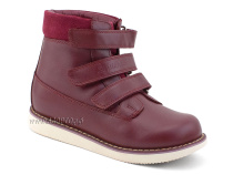 23-244 Сурсил (Sursil-Ortho), ботинки детские утепленные с высоким берцем, кожа, бордовый в Москве