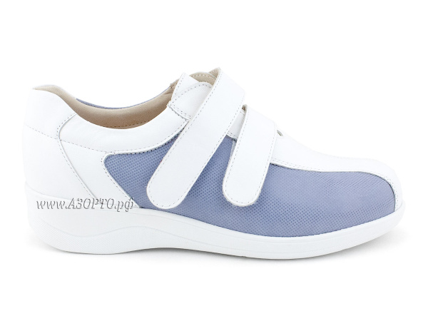 911-Доктор-Спектор-(Doktor-Spektor),-туфли-ортопедические-для-взрослых,-кожа,-белый,-голубой,-полнота-10(2)