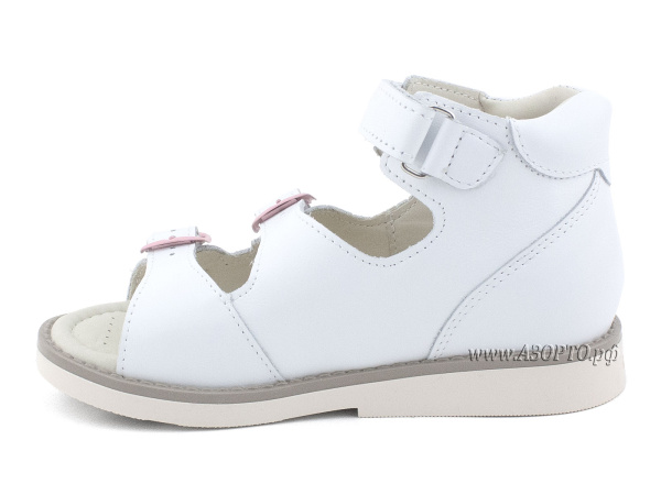 052-011-(31-36)-Бос-(Bos),-сандалии-детские-профилактические-открытые,-кожа,-белый(3)