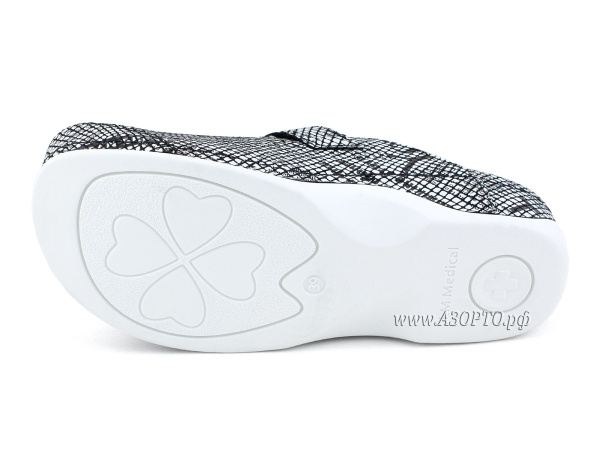 LM-700,036-Луомма-(Luomma),-сабо-для-взрослых-ортопедические,-кожа,-хорм,-газета,-полнота-9(5)