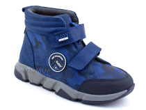 09-600-013-05 (26-30) Джойшуз (Djoyshoes) ботинки подростковые ортопедические профилактические утеплённые, флис, кожа, темно-синий, милитари в Москве