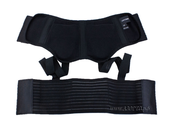 ПО-215 Орто.Ник (Ortonik) Бандаж послеоперационный грыжевой со съемными пелотами, черный (4)