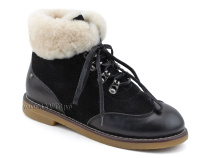 А44-071-2 Сурсил (Sursil-Ortho), ботинки детские ортопедические профилактичские, зимние, натуральный мех, замша, кожа, черный в Москве