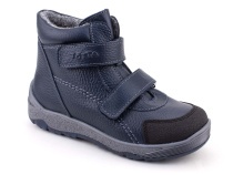 2458-712 Тотто (Totto), ботинки детские утепленные ортопедические профилактические, кожа, синий. в Москве