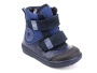 1024-23-14,16 Дандино, ботинки демисезонные утепленные, байка, кожа, тёмно-синий в Москве