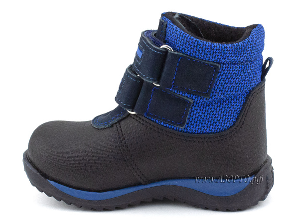 19-583-4-Скороход-(Skorohod),-ботинки-демисезонные-утепленные,-байка,-гидрофобная-кожа,-синий,чёрный(4)