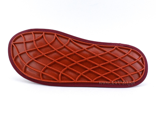 МТ01 Массажер для стоп, массажные тапочки, Релаксы, бордовый (2)