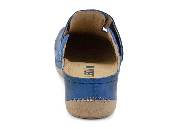 902DBE-Леон-(Leon),-сабо-для-взрослых-ортопедические,-удобная-медицинская-обувь,-кожа,-синий(4)