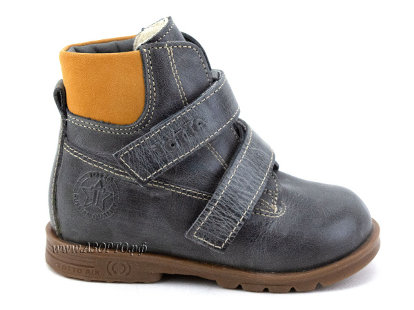 126(2)-41,64-Тотто,-ботинки-демисезонные-утепленные,-байка,-серый(3)