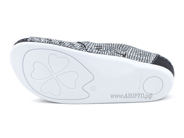 LM-703N,036B-Луомма-(Luomma),-сандалии-для-взрослых-ортопедические,-кожа,-черный,-газета,-полнота-7(5)