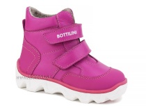 BL-271(55) Боттилини (Bottilini), ботинки  детские демисезонные  ортопедические профилактические, кожа, байка, фуксия в Москве