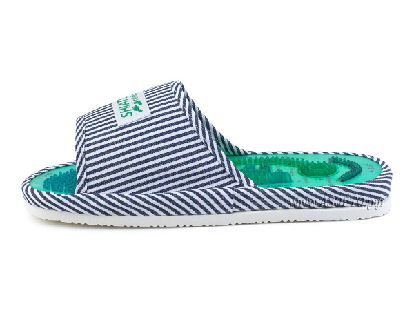 МТ-0007-01-Массажер-для-стоп,-массажные-тапочки-Shiatsu-Синяя-полоска(3)