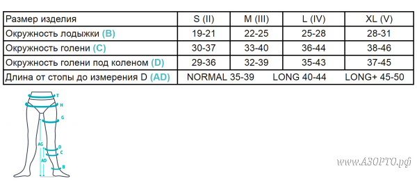 Luomma-Idealista-ID-210ТN-Гольфы-размеры