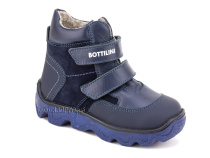 BL-271(50) Боттилини (Bottilini), ботинки  детские демисезонные  ортопедические профилактические, кожа, нубук, байка, темно-синий в Москве
