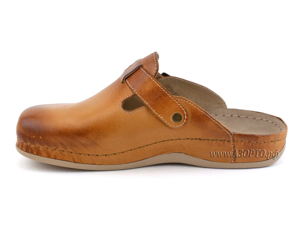 707MBRN-Леон-(Leon),-сабо-для-взрослых-ортопедические,-кожа,-коричневый(3)