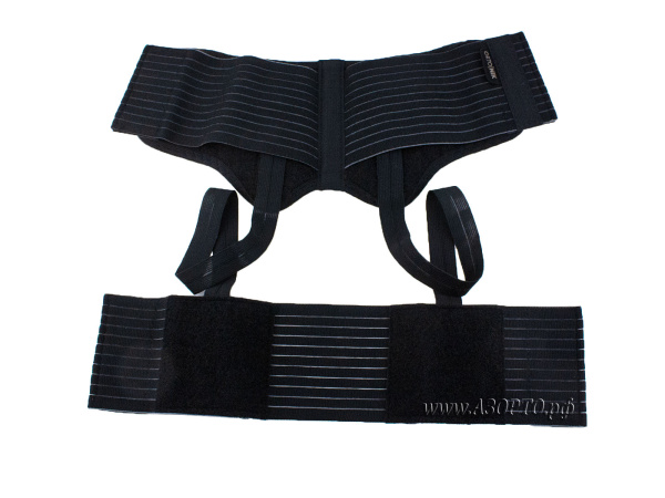 ПО-215 Орто.Ник (Ortonik) Бандаж послеоперационный грыжевой со съемными пелотами, черный (3)