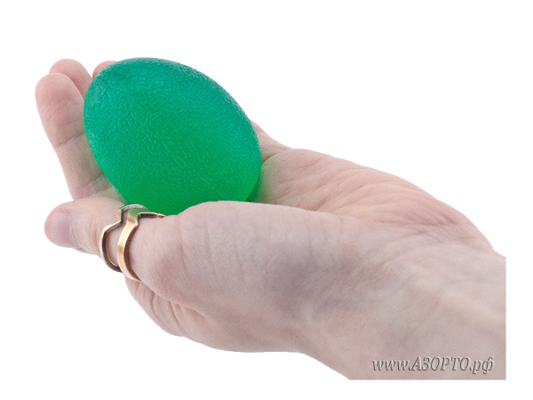 L0300-М-Ортосила-Мяч-для-тренировки-кисти-рук-яйцевидной-формы,-жесткий,-зелены(2)