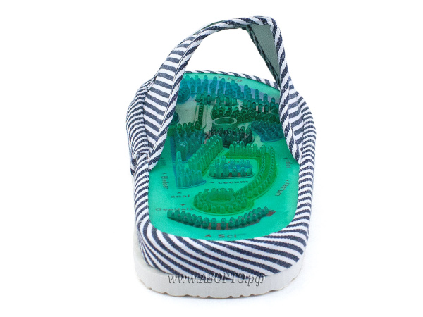 МТ-0007-01-Массажер-для-стоп,-массажные-тапочки-Shiatsu-Синяя-полоска(4)