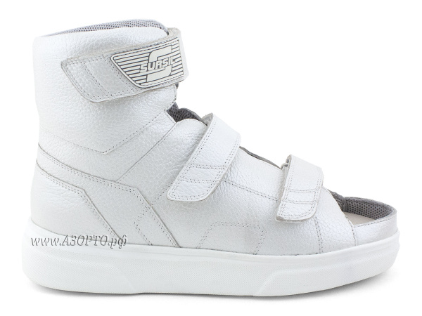 13-131-Сурсил-Орто-(Sursil-ortho),-сандалии-детские-ортопедические-высокий-берец,-кожа,-белый(2)