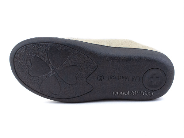 LM-803.002 Луомма (Luomma), домашние ортопедические тапочки, натуральная шерсть, белый(5)