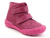 201-267 Тотто (Totto), ботинки демисезонние детские профилактические на байке, кожа, фуксия. в Москве