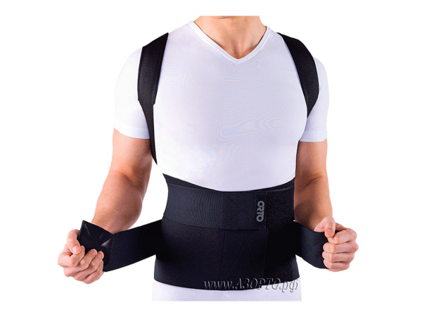 КГК-110ч-ORTO-Корсет-грудо-пояснично-крестцовый-с-4-ребрами-жесткости,-черный(2)